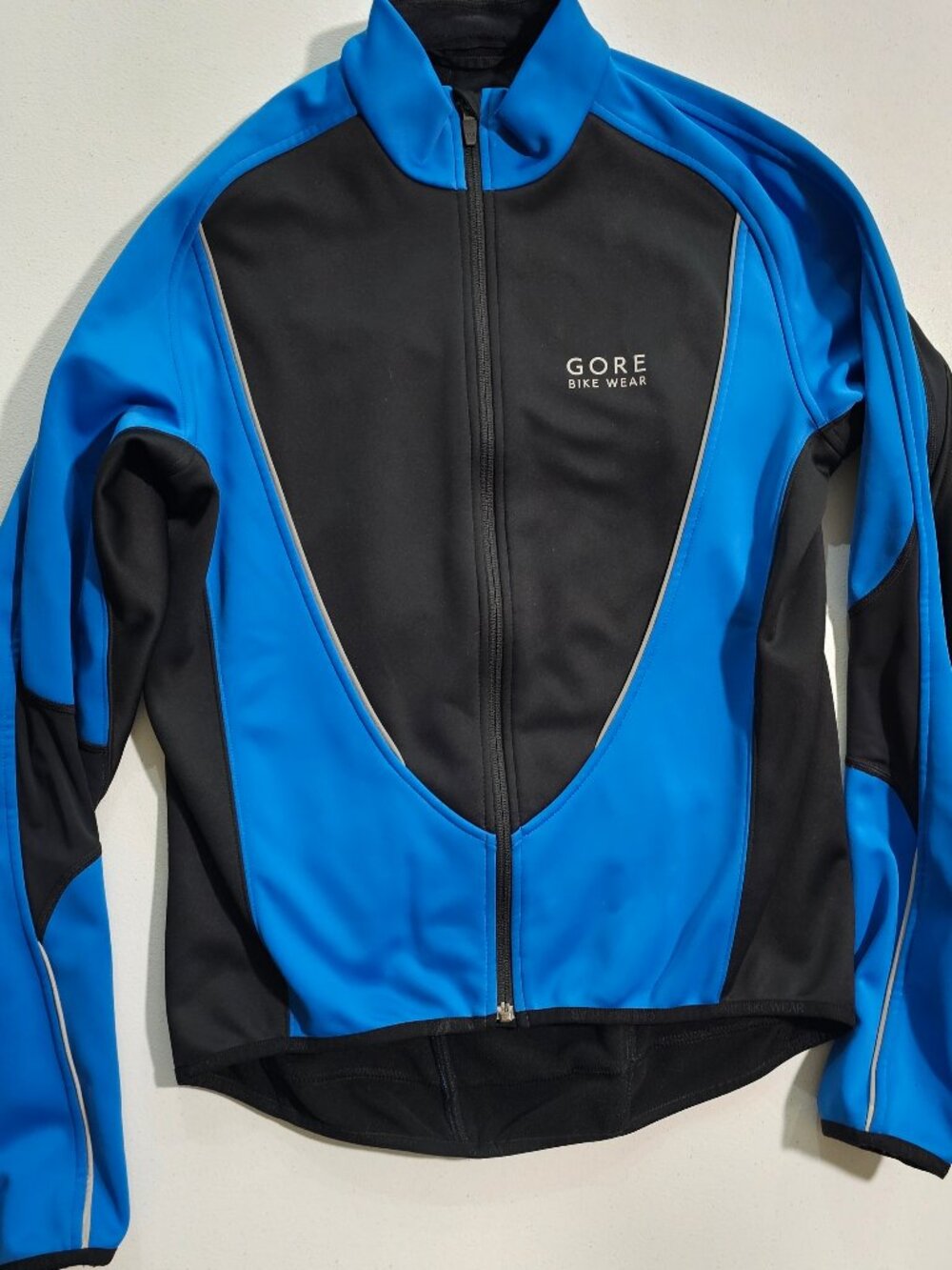 Gore Bike Wear Jacket Men's Medium Blue Phantom 2.0 Windstopper Cycling Zip Off